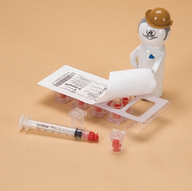 Health Care Logistics 8003-04 Tamper Evident Luer Lock Syringe Cap - 10  caps per package